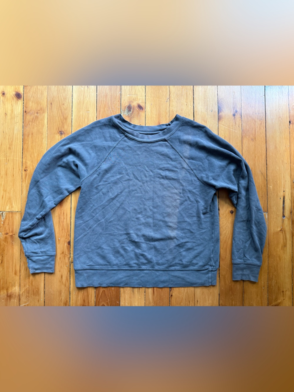 MATE The Label Raglan sweatshirt vintage-washed 100% organic cotton Medium